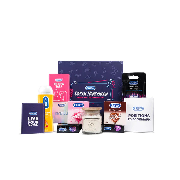 Dude's Love Romance Box - Honeymoon Kit | Couples Sensual Kit - Intimate  Gift | All Organic Edible
