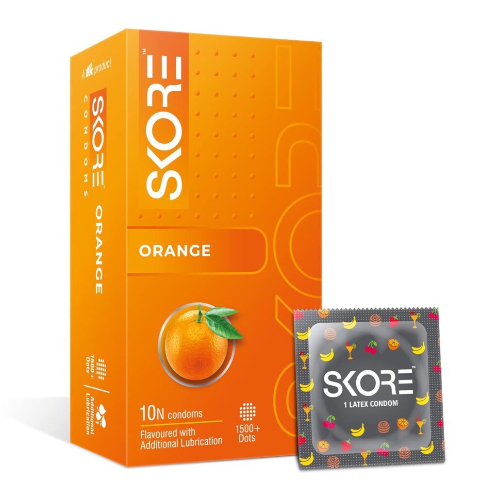 buy-skore-orange-flavoured-condoms-online-in-india-condom-market